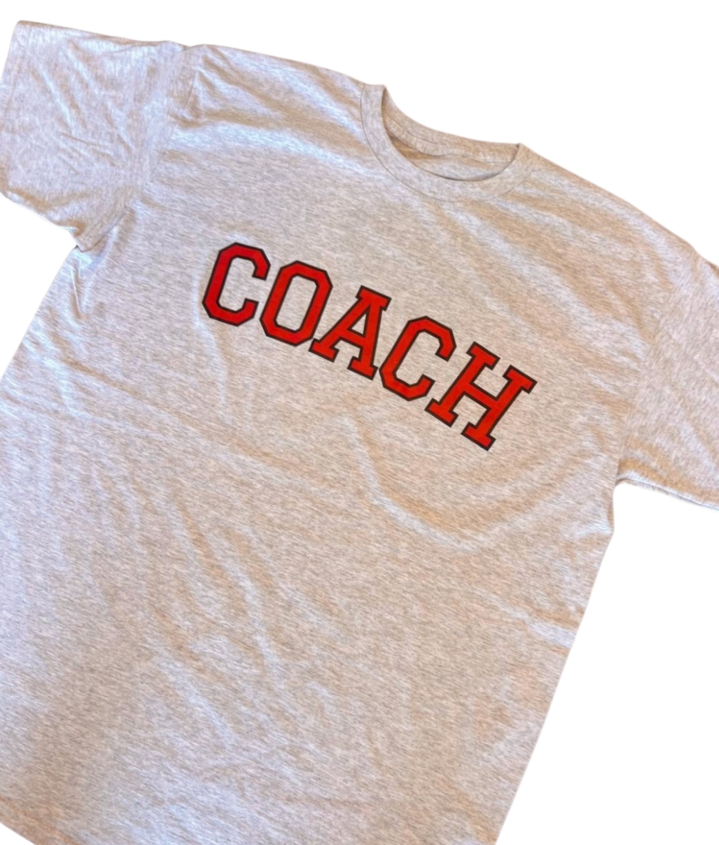 Vintage COACH College T Shirt - Grey